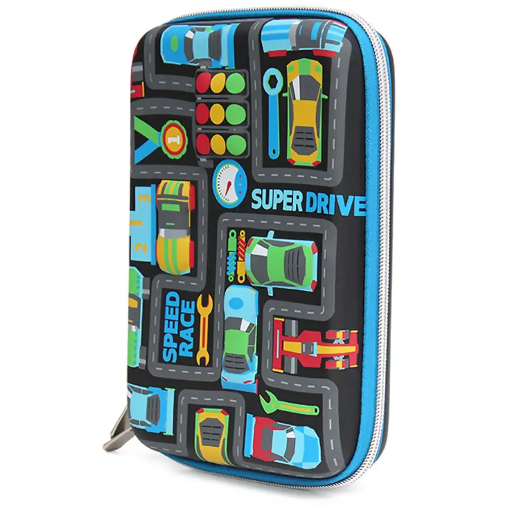 

Объемный чехол для карандашей с гоночной машиной, коробка для ручек, Студенческая сумка для хранения канцелярских принадлежностей