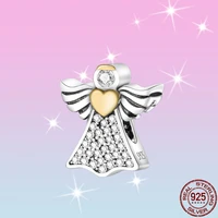 2021 new 925 sterling silver angel love pendant charmbead fit original pandora braceletbangle making fashion jewelry