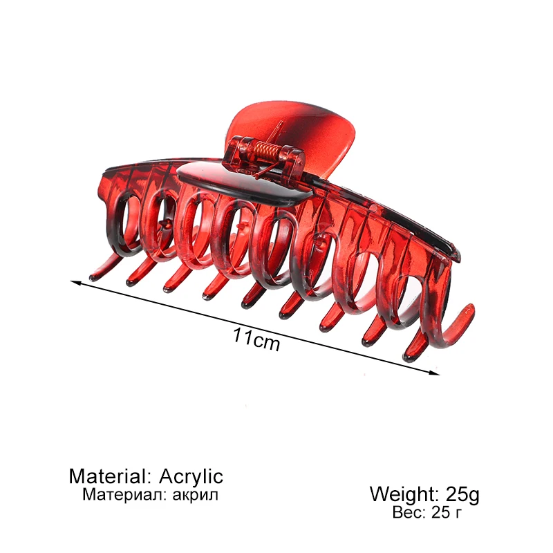 

IFMIA Hot Sale Solid Color Claw Clip Large Barrette Crab Hair Claws Clip Ponytail Clip For Women Girls Hair Accessories Gift