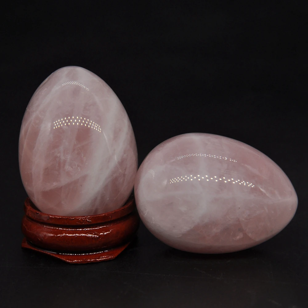 

30x40mm Rose Quartz Egg Shaped Stone Healing Natural Crystal Kegel Massage Accessory Minerale Gem Spiritual Home Decoration