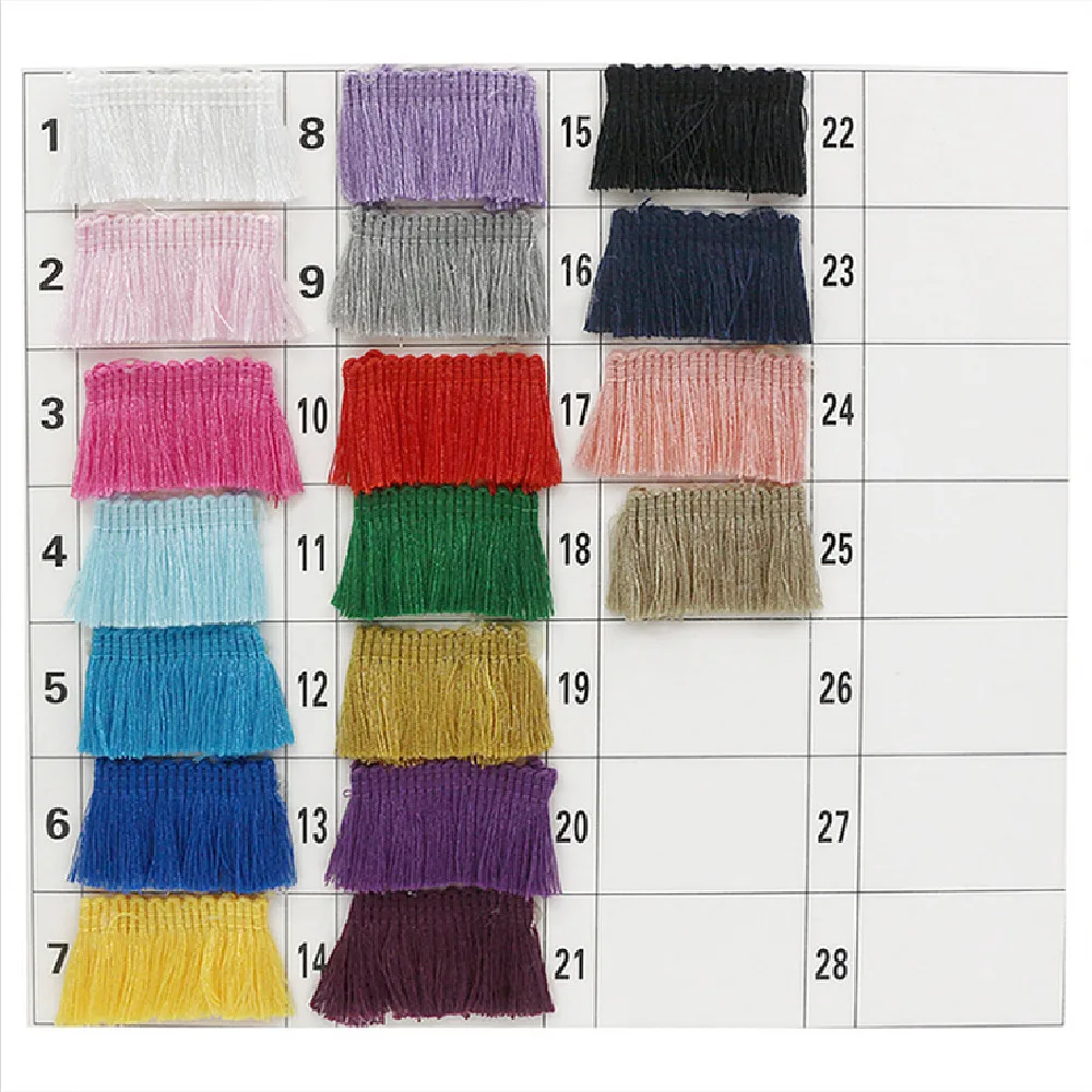 Короткая бахрома с кисточками из полиэстера 25 ярдов/партия подвесная для