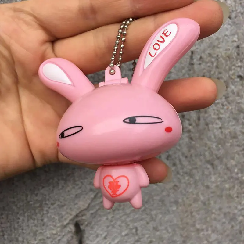 

Funny expression cartoon rabbit chain pendant animal Lopunny figure model love toys