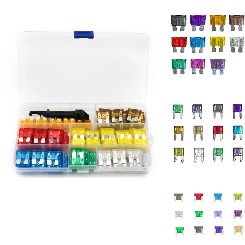 Набор предохранителей 100 шт. стандартные небольшие Автомобильные предохранители