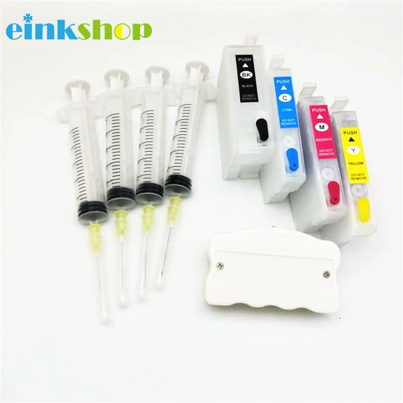 Сбрасыватель микросхем Einkshop T34 34 XL 4 цвета WF3725 многоразовый картридж без чипа для