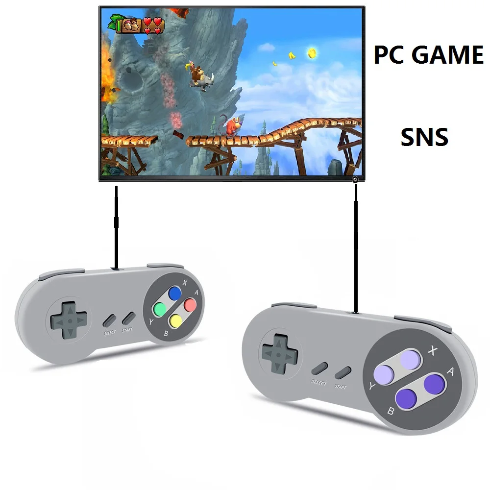 USB геймпад контроллер для Nintendo SNES PC MAC игровой джойстик Универсальный