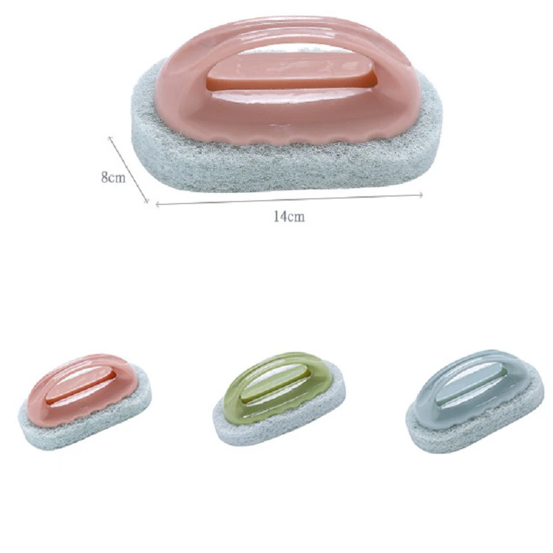 

Cleaning Brush Household Handle Bathtub Bathroom Tile Brush Kitchen Decontamination Brush Pot Washing Magic Sponge