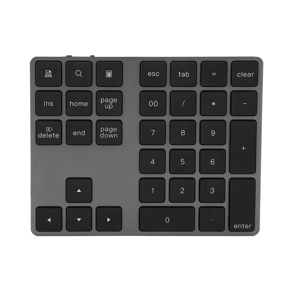 Черный Черный 34 клавиши мини Numpad Беспроводная Bluetooth цифровая клавиатура для ноутбука ПК клавиатура Numpads клавиатуры стиль - Цвет: Черный