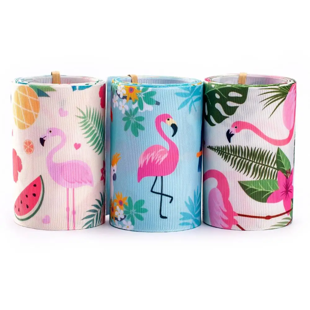 2 м 3 дюймовая атласная лента Термальность передачи с животным принтом ручной