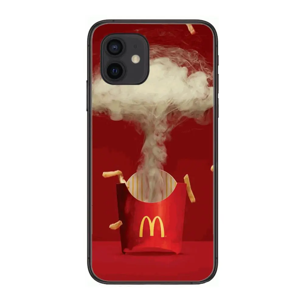 

Good-looking McDonald's Style Phone Case cover For iphone 12 pro max 11 8 7 6 s XR PLUS X XS SE 2020 mini black cell shell