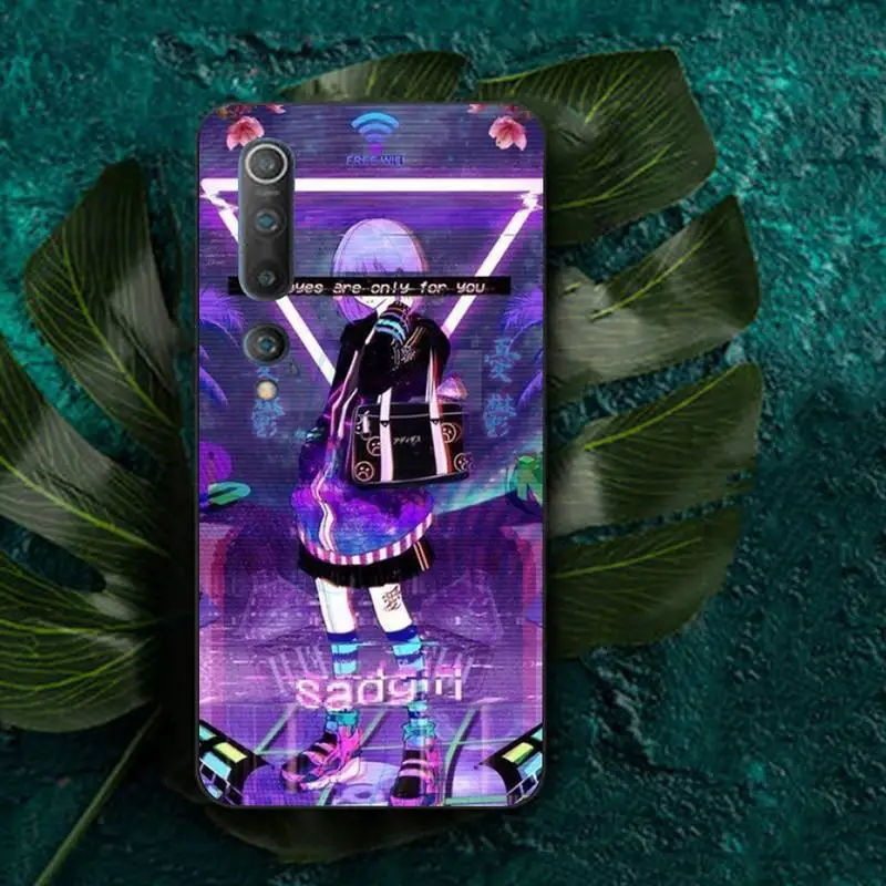 

FHNBLJ Vaporwave Glitch Anime Phone Case for RedMi note 4 5 7 8 9 pro 8T 5A 4X case