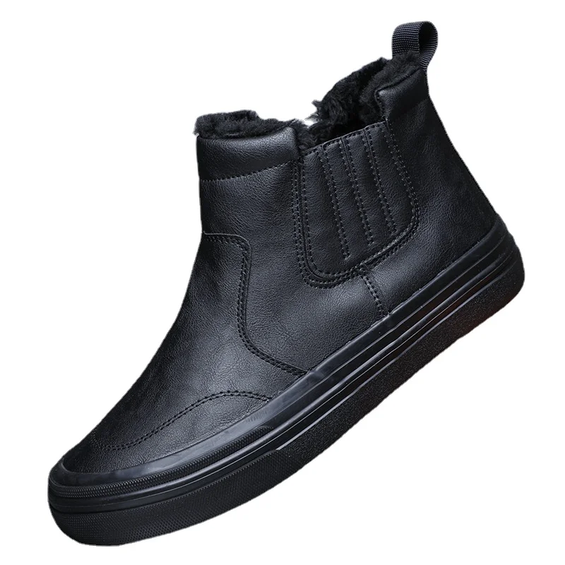 

Мужские ботинки из искусственной кожи, корейские трендовые удобные лоферы, мужская обувь, Британская мода, мужские высокие кроссовки, новые...