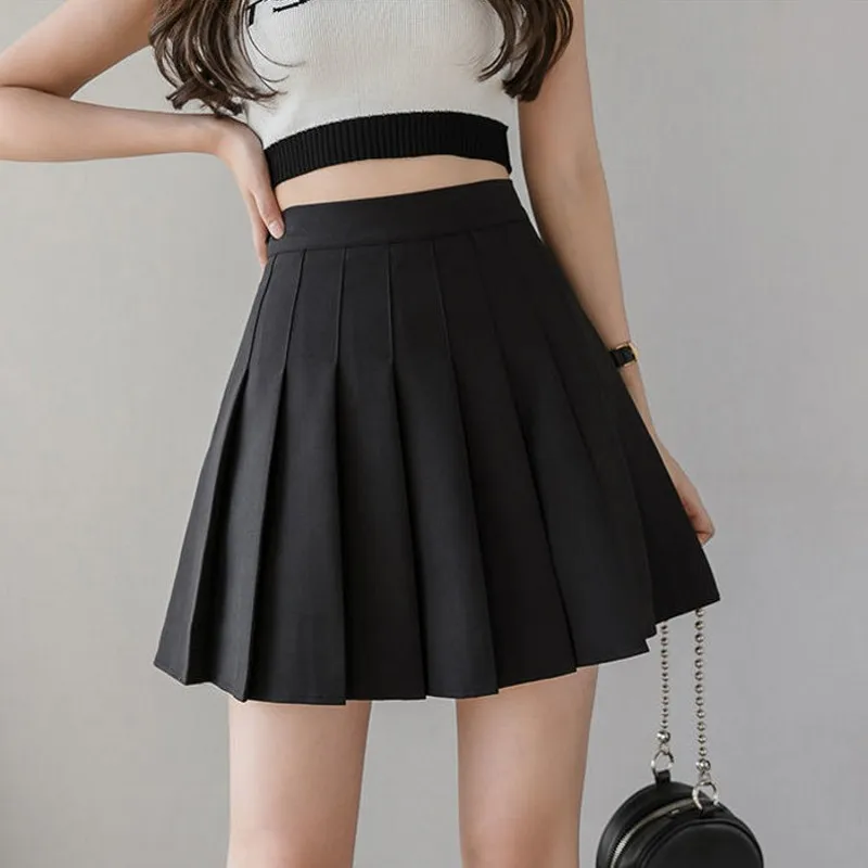 Summer Girls Kawaii Mini Pleated Skirts Women High Waist Above Knee Sexy Skirt Student School Uniform Short Skirt DS297