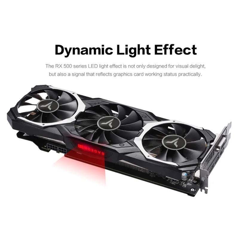 Yeston Radeon RX 580 GPU 8 ГБ GDDR5 256 бит игровой настольный компьютер ПК видеокарты Поддержка DVI/HDMI PCI-E X16 3,0