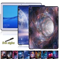 for huawei mediapad m5 lite 8t5 10 10 1 slim back case for t3 8 0t3 10 9 6 space pattern hard shell tablet case free stylus