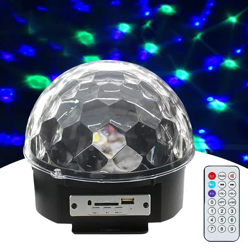 Диско шар с управлением Vioce MP3 вечерние DJ светильник s Bluetooth 6 Вт RGB Светодиодная