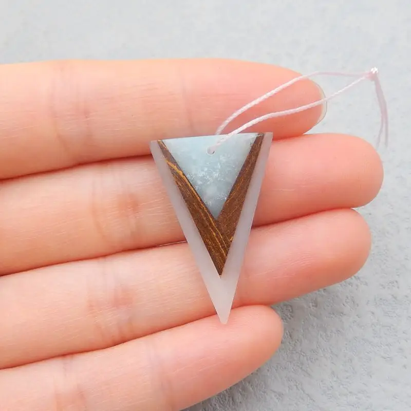 Натуральный Амазонит боулдер опал белый Нефритовый Кулон бусина 31x20x4 мм 3 г