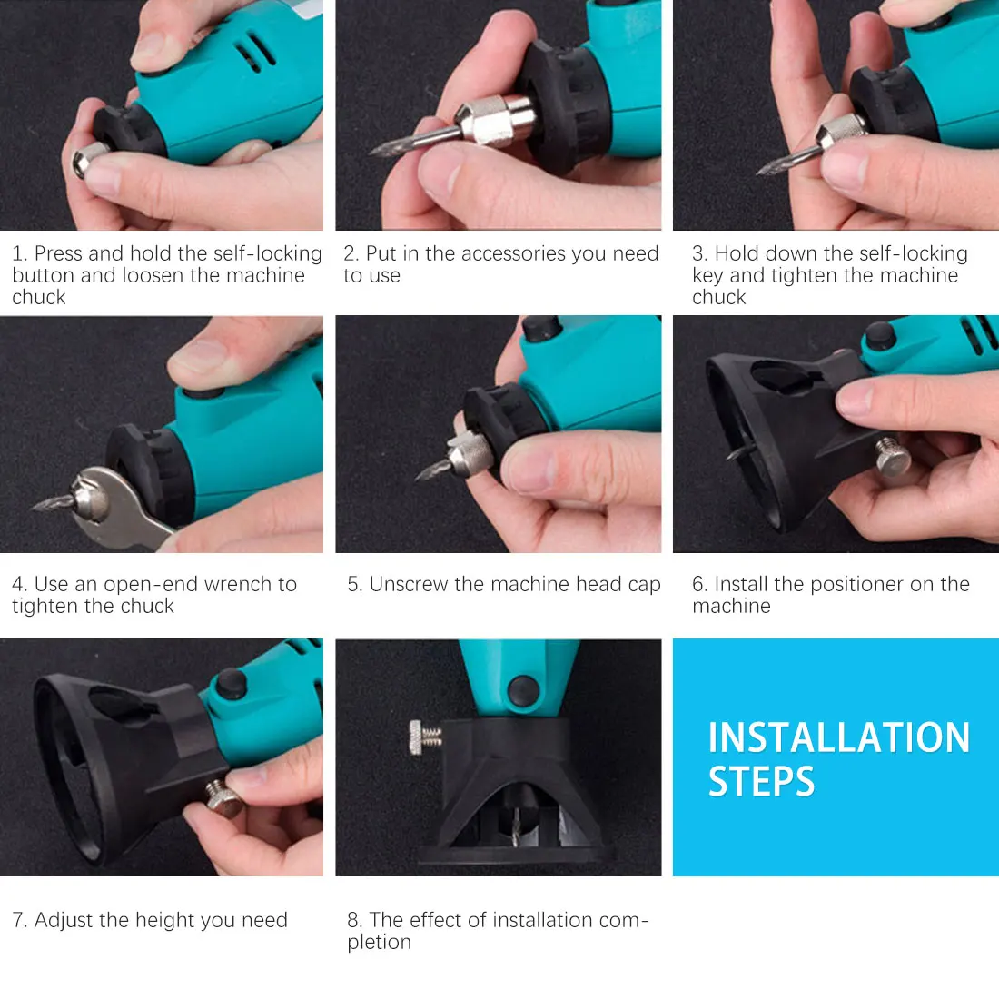 

Mini Bell Drill Grinder Polishing Retainer Rotating Tool Model Holder Electric Grinding Positioner