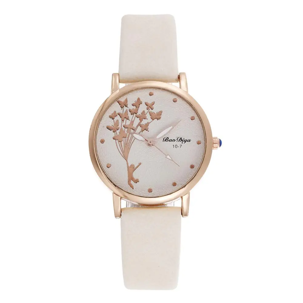

Simple Flowers Women Fashion Watches Qualities Retro Ladies Wristwatches Casual Leather Female Watch Montre Femme 2022 Hot New