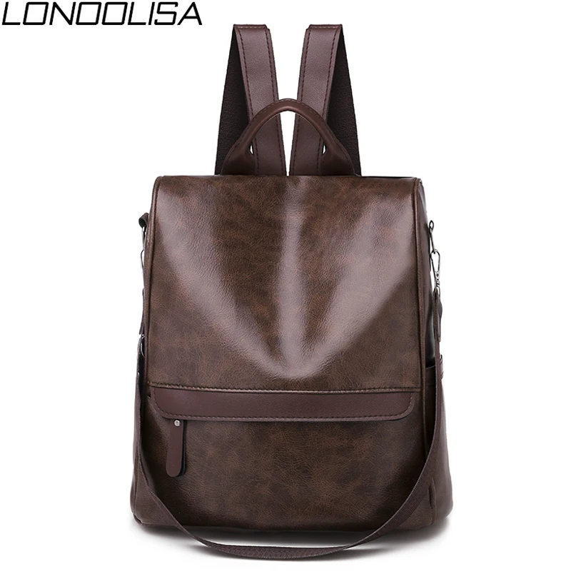 Женский роскошный рюкзак из мягкой кожи Многофункциональный школьный с защитой