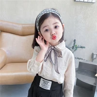 bow children clothes spring summer girls cotton blouses shirts kids teenagers outwear breathable high quality