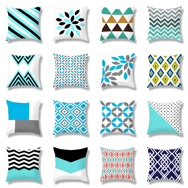 Геометрический декоративная подушка для дивана чехол в клетку и полоску Принты