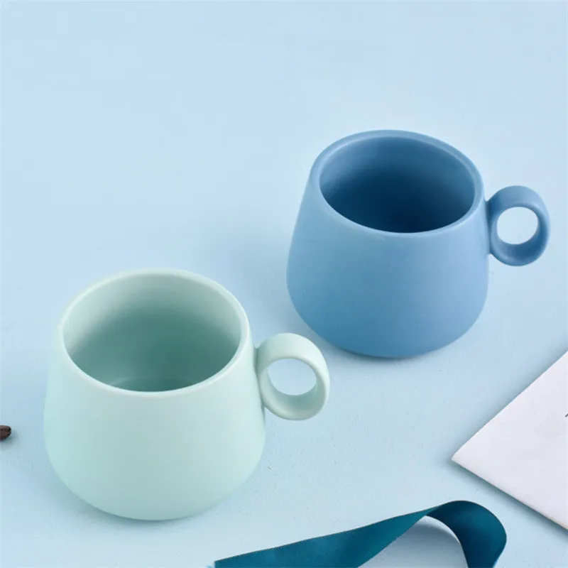 Керамическая кружка Макарон матового цвета для кофе молока Минималистичная