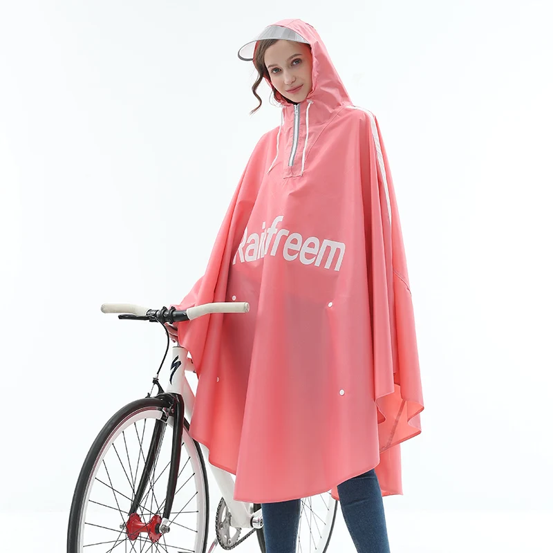 

Female Fashion Increase Whole Bod Raincoat Battery Bicycle Gear Coat Poncho Single Adult Anti-Rainstorm Riding Student Rain