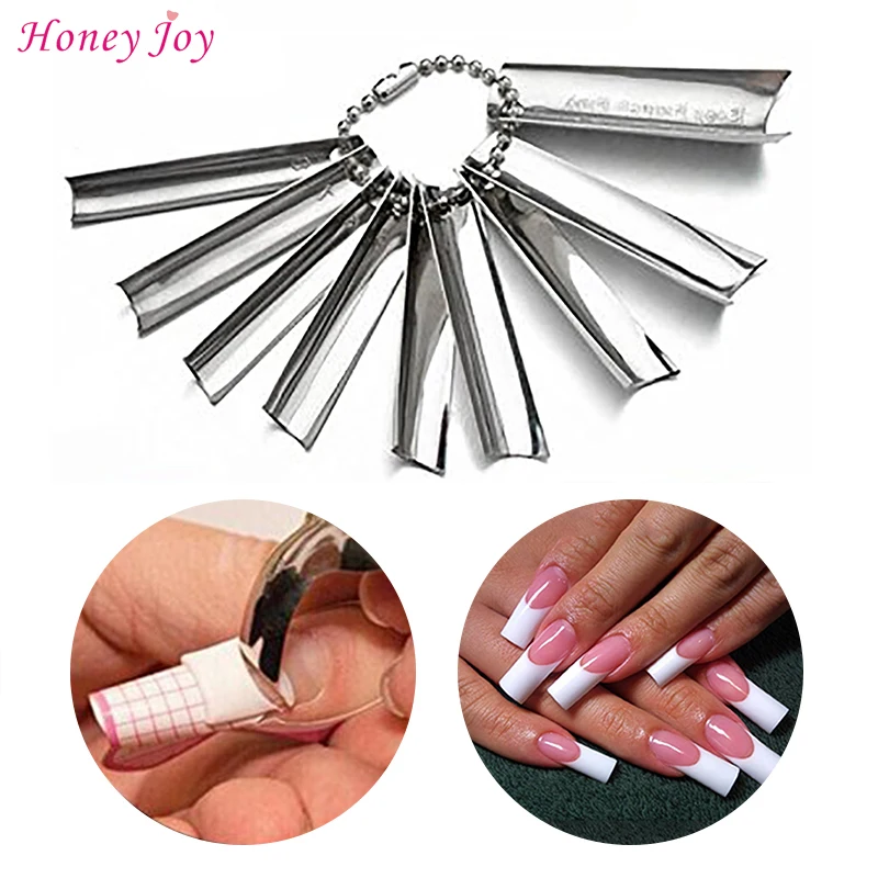 

Легкие французские Советы Smile Line розовый и белый УФ-гель для дизайна ногтей Акриловые Инструменты 9 размеров резак кромка триммер шаблон