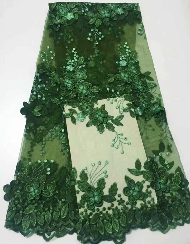 Красивая Белая французская сетчатая кружевная ткань нежная 3D Тюлевая с