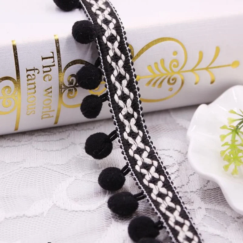 Аксессуары для шитья кружевной ленты 1 ярд помпоны с кисточками отделка шариками