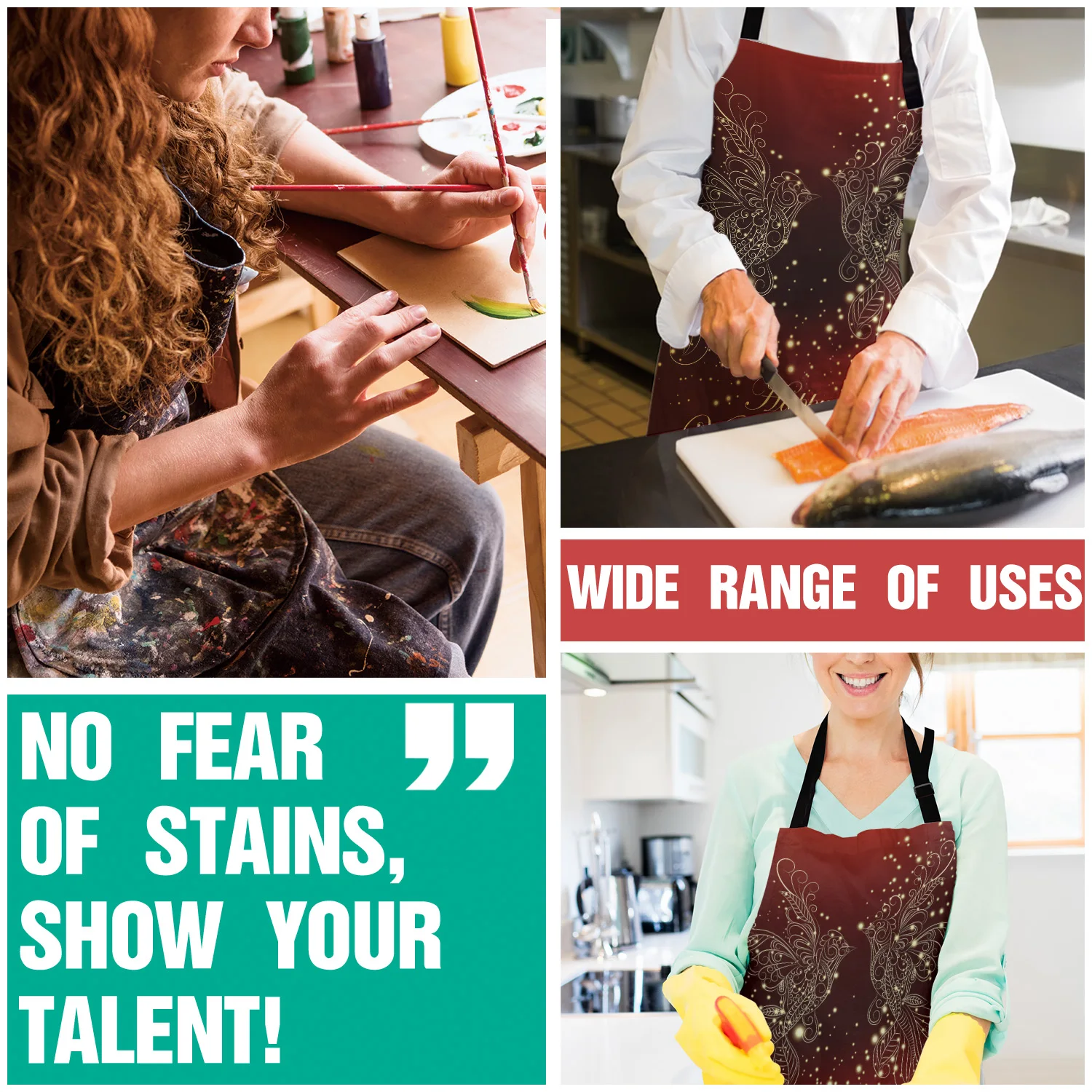 Тема дня святого Валентина Кухонный Фартук для женщины мужчины шеф-повар