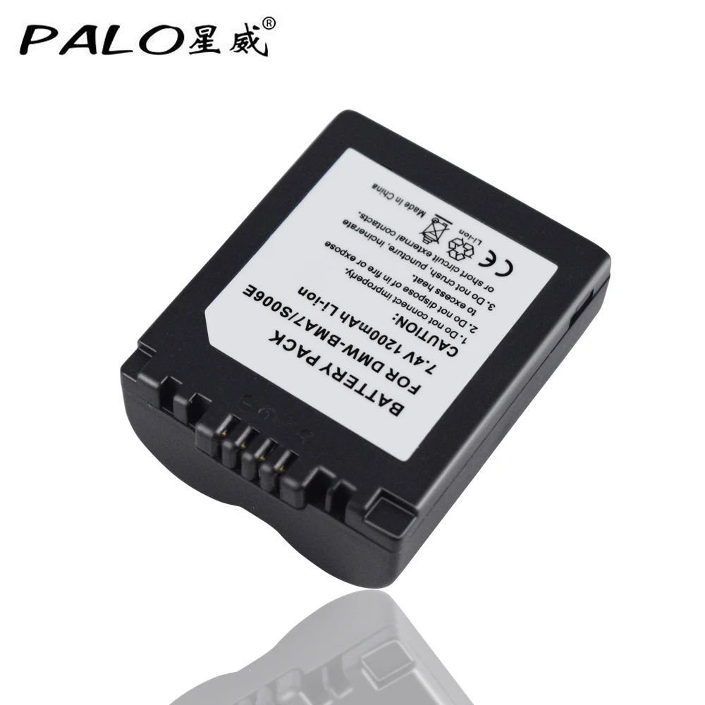 

PALO camera battery digital battery pack DMW-BMA7/S006E BMA7 S006E 7.4V 1200mah Li-ion for DMC-FZ7 FZ8 FZ18 FZ28 RZ30 FZ50 ect.