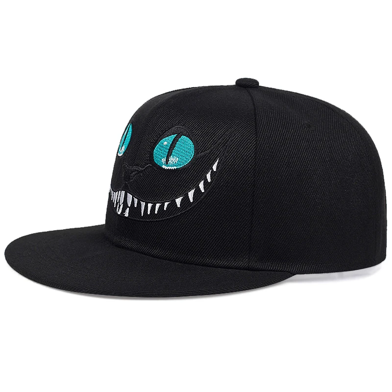 

New Cheshire Cat Embroidery Baseball Cap Cute Smiley Snapback Caps Men's and Women's Universal Cotton Hat Adjustable Hip Hop hat