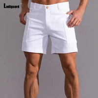 men leisure shorts new european summer green khaki short pants with pockets male casual skinny beachwear mens clothing 2021