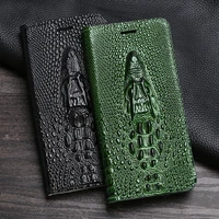 genuine leather flip cover crocodile card slot phone case for iphone 12 11 13 pro max xr x 8 plus card magnetic for iphone case
