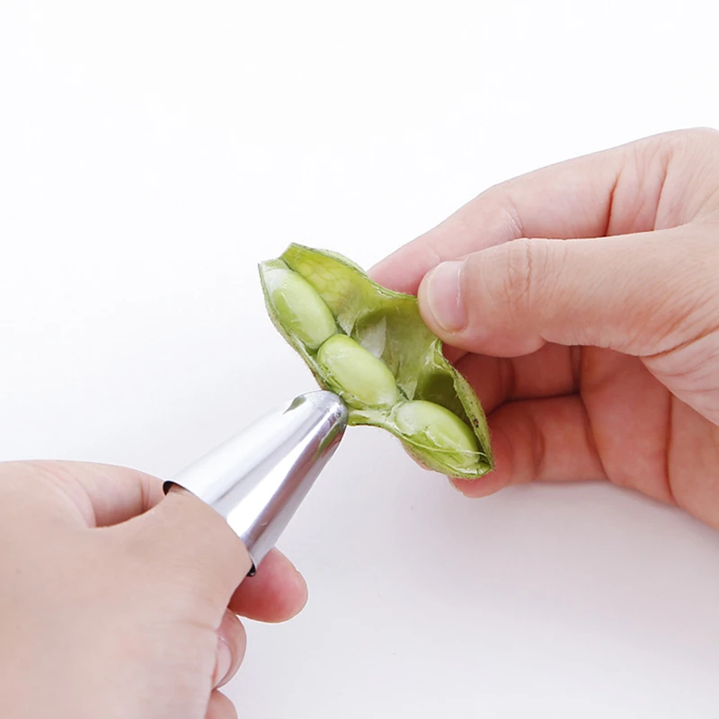 

1pcs Peeling Bean Tools Stainless Steel Protection Finger Ring Shelling Tool Kitchen Broad Bean Peeling Iron Nail Cover