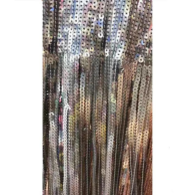 

Spring New High Waist Sexy Party Club Skirts Sequin Tassel Skirt Autumn Women Fashion Slim Midi Skirt Plus Size