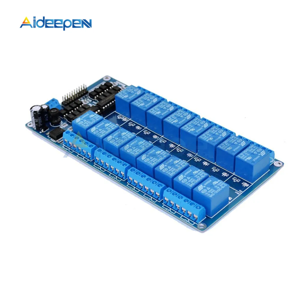 DC 5V 12V 16 Channel Relay Shield Module with Optocoupler LM2576 Microcontrollers Interface Power For Arduino Smart Home | Обустройство