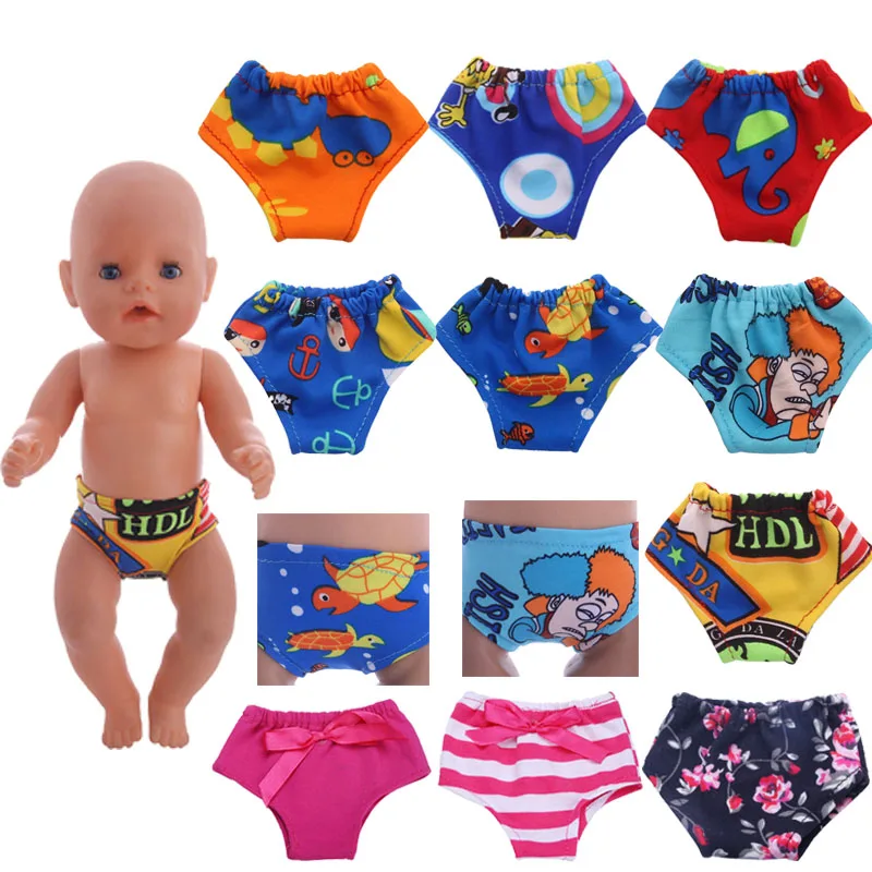 

Undersea Star Fashion Mixed Color Cute Panties Fit 18 Inch American And 43cm Reborn Baby Doll Clothes Accessories，Our Generation