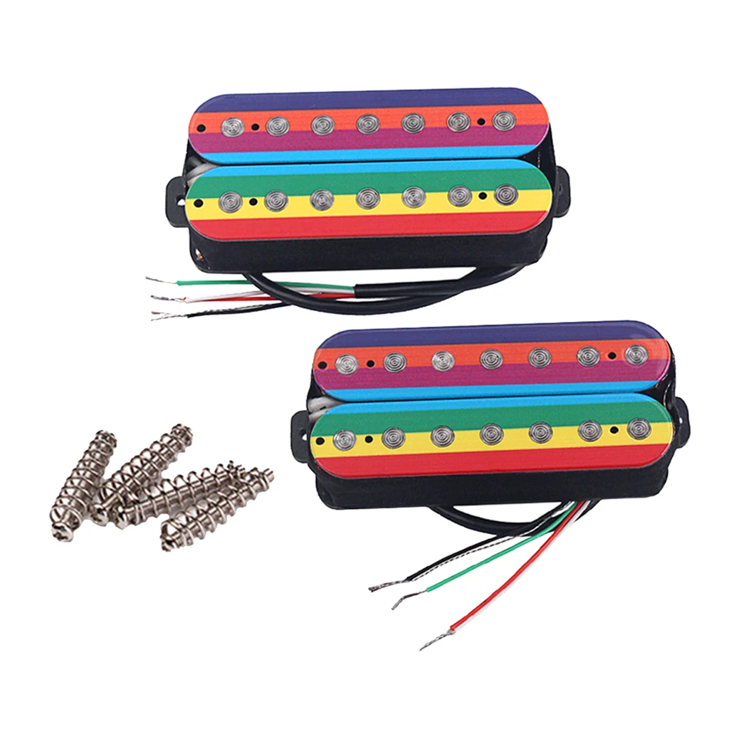 

Matched Electric Guitar Neck Bridge Pickup Set, Sound Great, Colored