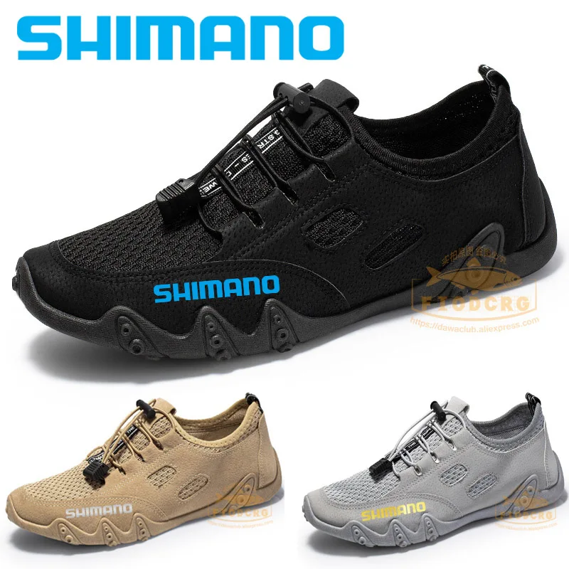

Мужские рыболовные туфли SHIMANO, сетчатая дышащая обувь для рыбалки из овечьей кожи, для прогулок и походов, пляжные туфли