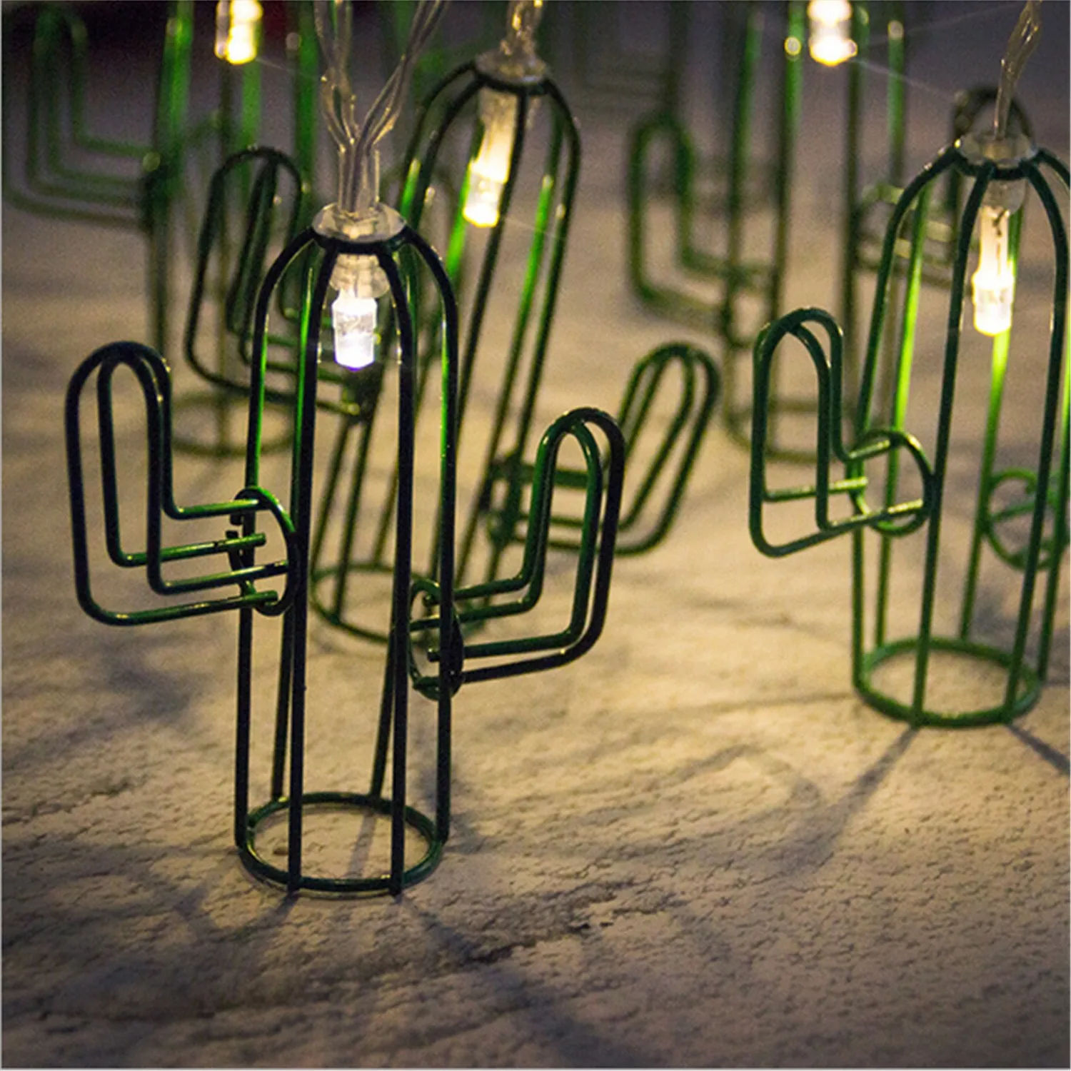 

Led cactus shaped lamp string flashing lamp festival decoration room decoration 10 lamp battery (excluding battery)