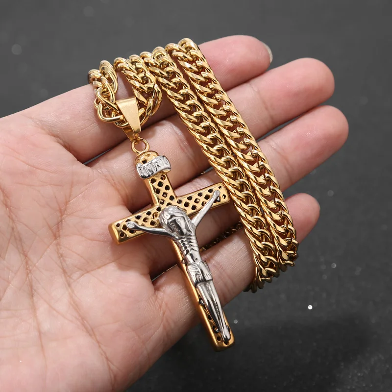 Мужское ожерелье из нержавеющей стали под золото женское колье с 24 дюймовой