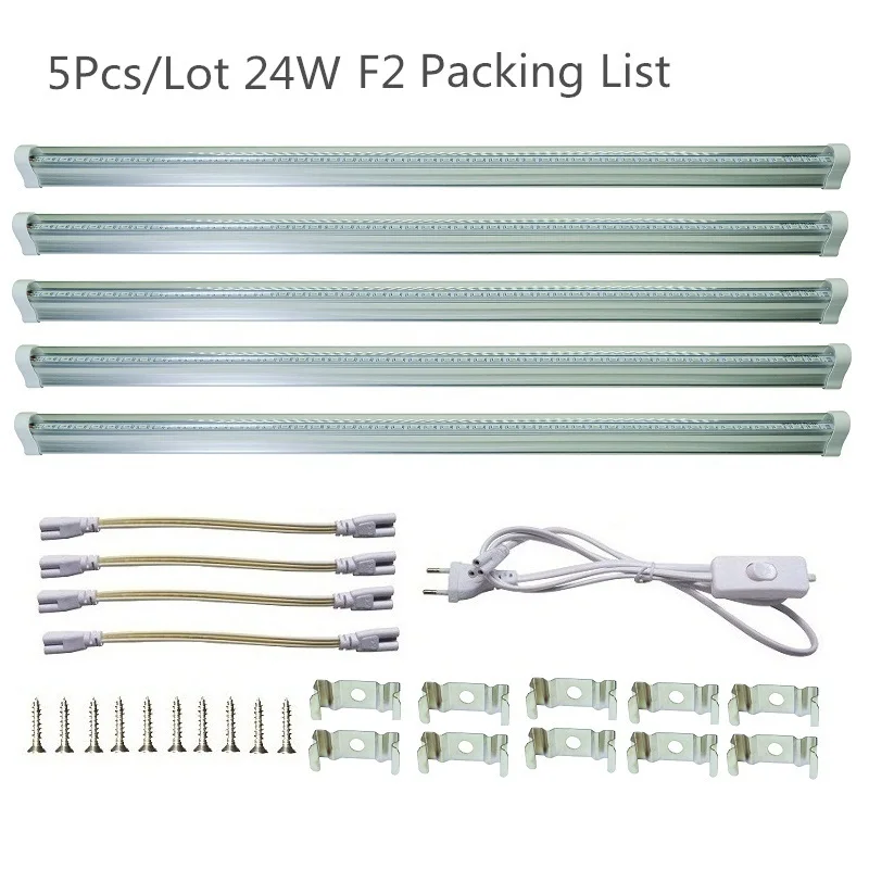 5Pcs 24W F2 Grow Led Gro светодиодный s Phyto лампы светодиодный светильник для растений 12 Вт 24 Вт светильник для растений светодиодный светильник для растений полный спектр светодиодный светильник для растений - Испускаемый цвет: 5Pcs 24W F2 Grow Led