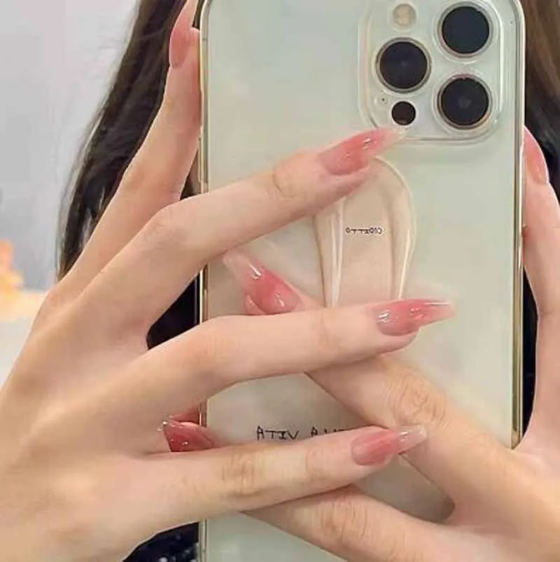 Симпатичные Блестящие бриллиантовые жемчужные накладные ногти искусственные - Фото №1