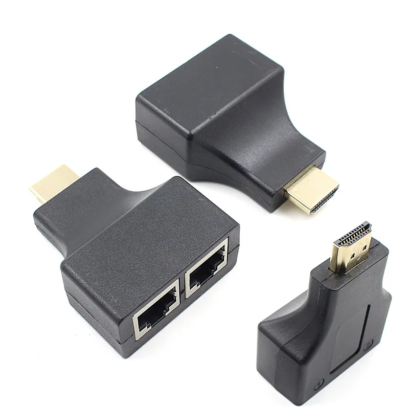 1 пара HDMI-совместимый двойной удлинитель RJ45 CAT5E CAT6 UTP LAN Ethernet ретранслятор-адаптер