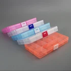 12,8*6*2,3 см 10 сетки отсека пластиковая коробка для хранения ювелирных изделий серьги из бисера винт держатель Чехол Дисплей Органайзер контейнер