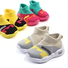 Детская обувь для мальчиков и девочек, Нескользящие кроссовки с резиновой подошвой, сетчатые, хлопковые, в полоску