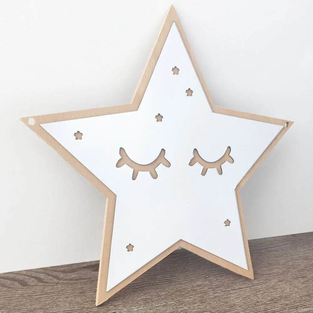 28x26cm Wood Grain Three-dimensional Mirror Wall Stickers DIY Can Be Hang Kindergarten Children's Room Star Decorative | Дом и сад