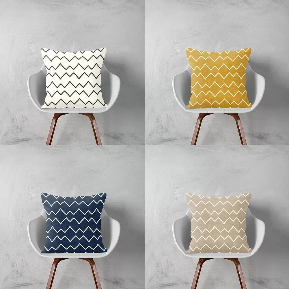 

Single-sided Wavy Geometric Pillowcase Hug Pillowcase Case Pillows Decorative Decor Pillow Throw Pillow Color Cover Sofa D4M2